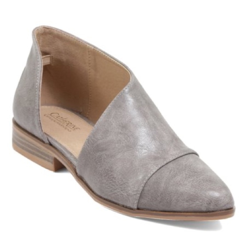 Catherine Malandrino Gray Zwan D’Orsay Flats